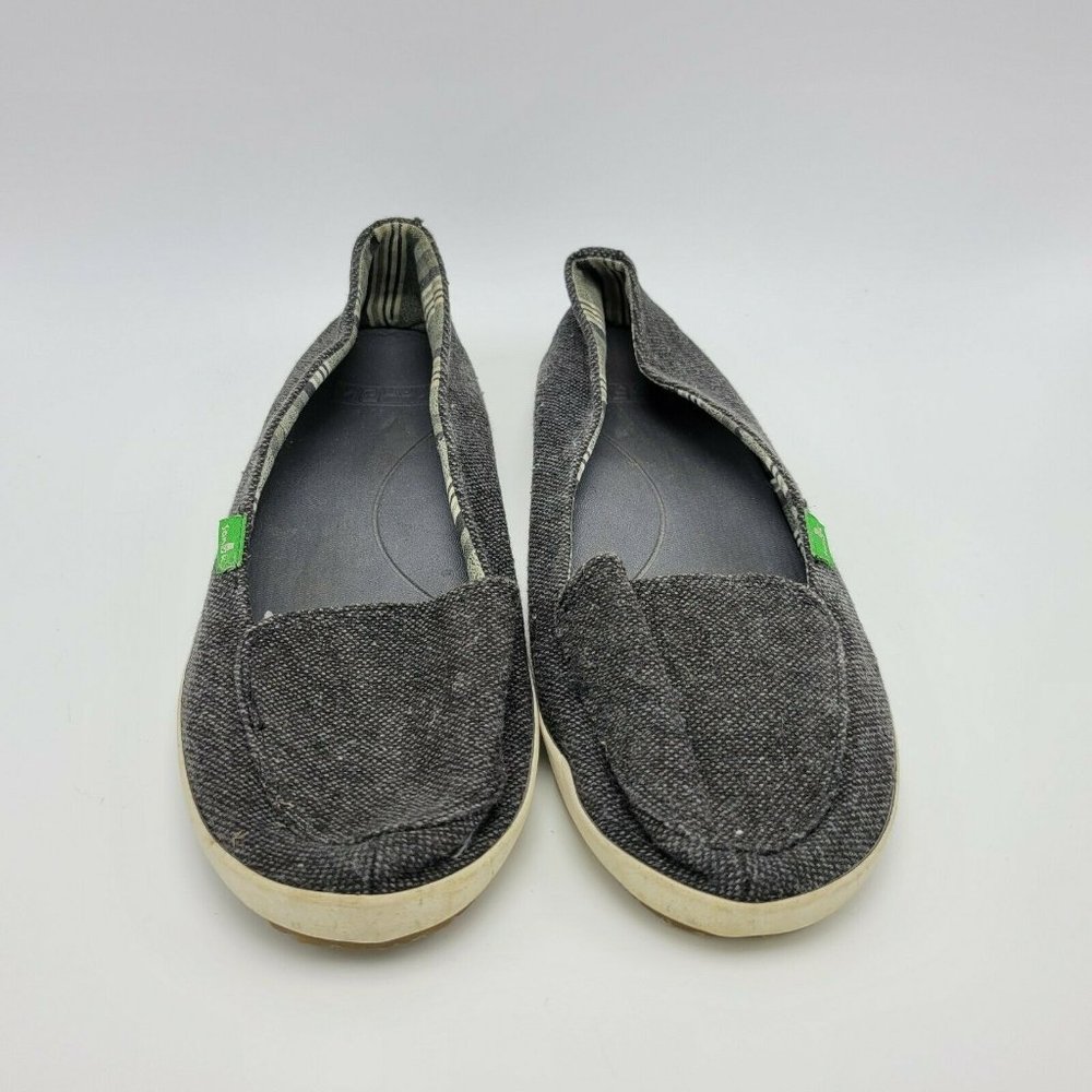 Sanuk Slip On Loafer Flats Gray Women’s Size 9